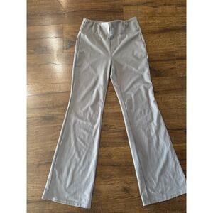 Halara High Waisted Flare Leg Pants Light Grey Stretch Yoga Trousers Medium